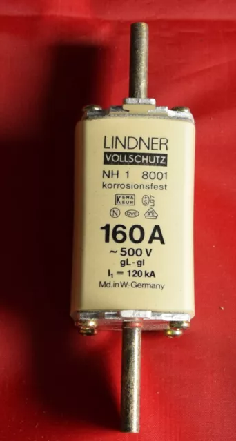 Lindner NH1 Vollschutz Sicherungsschutz 160A 500V gL-gI (K7)