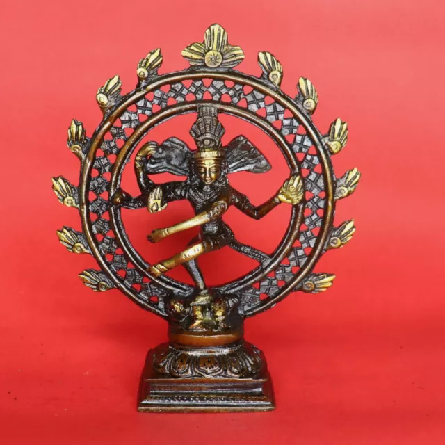 Dancing Lord Nataraja Shiva Figurine Handcrafted Brass Natraj Sculpture Figure