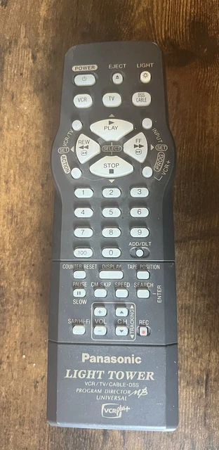 Panasonic Light Tower Remote Control LSSQ0205: VCR/TV/Cable-DSS - TESTED, WORKS