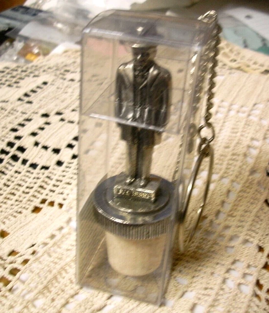 Jack Daniels Old No. 7 Pewter & Cork Bottle Stopper wChain by Lenox in Container
