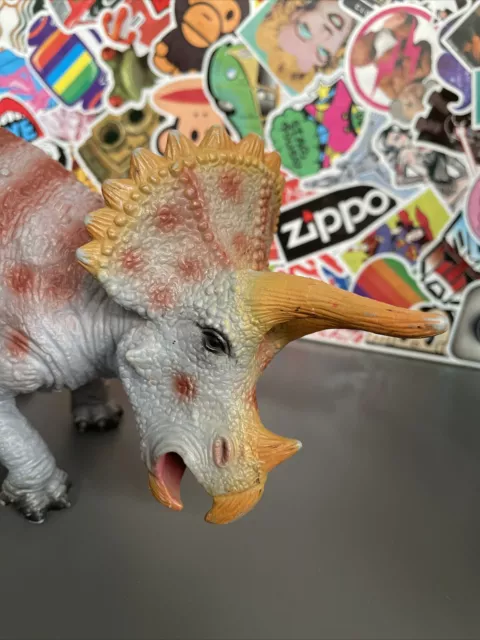 Triceratops Dinosaur Toy Early Learning Centre ELC - 33cm Long Grey/Red 2