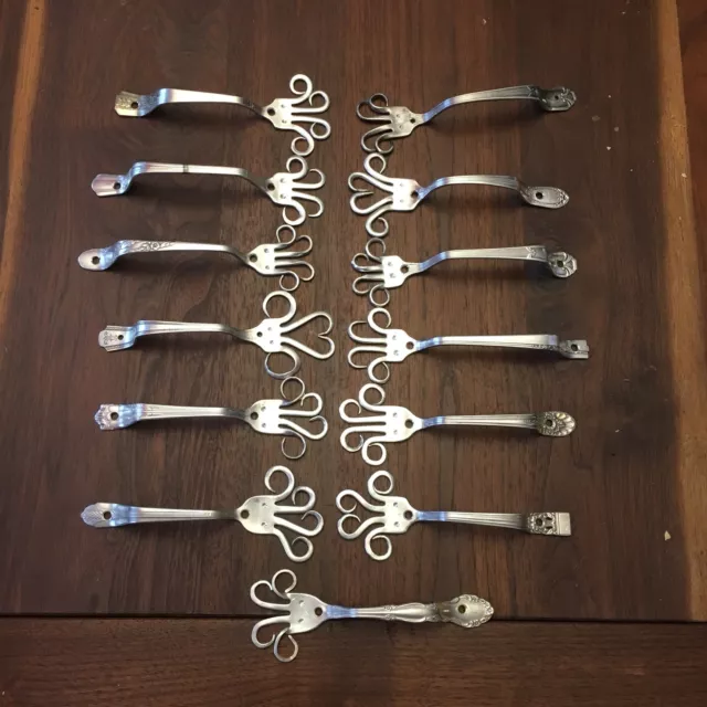 Two Silverplate Octopus Drawer Pulls Silverware Cabinet Handles Knob Kitchen