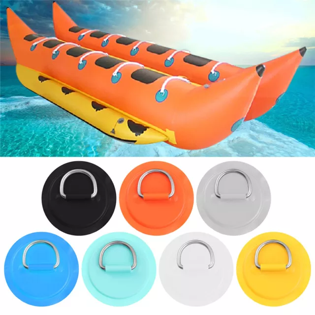 4x D Ring Pad/Patch for PVC Inflatable Boat SUP Kayak Stainless Steel D Rings