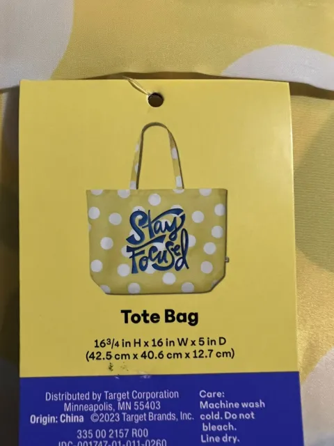 Stay Focused' Packable Tote Dot Bag Yellow - Tabitha Brown for Target