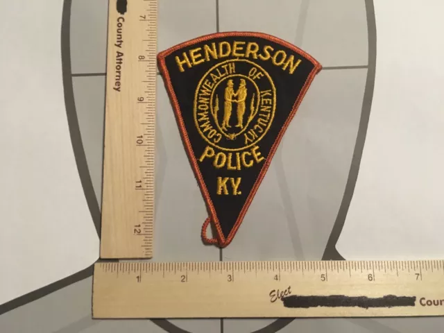 Rare Vintage Henderson, Kentucky Pie Shaped Shoulder Patch With Orange Trim