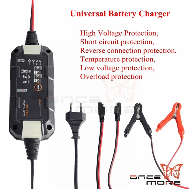 Detachable Connection Port Battery Charger For 6V 12V Small Cars Motorcycles SUV