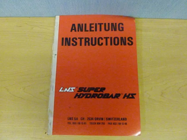 LNS SA Super Hydrobar HS Instructional Manual English Deutshe Francaise (11924)