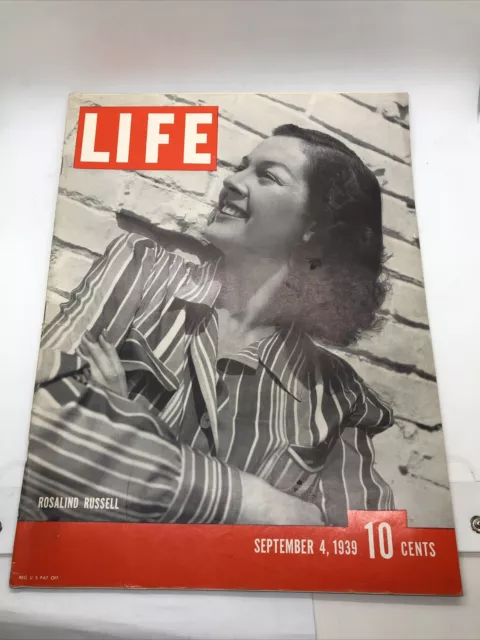 1939 September 4 Life Magazine - Rosalind Russell Cover