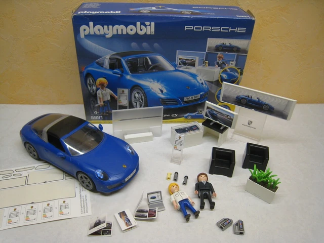 Porsche Playmobil 5991 911 targa 4S blau Komplett Autohaus OVP Lichtfunktion