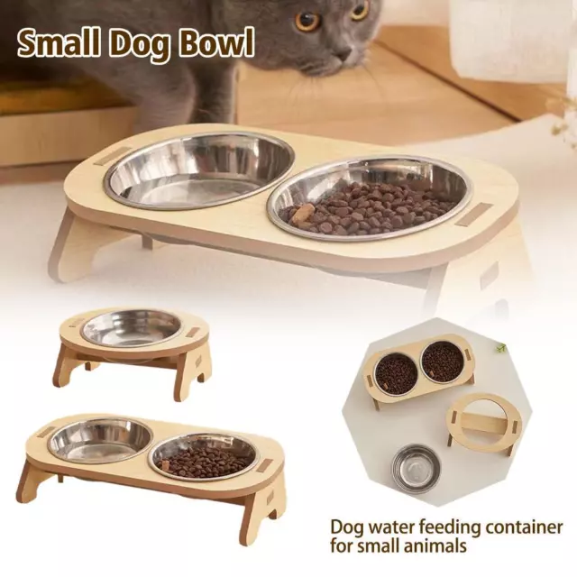 Pet Feeder Single/Double Cat Food Bowl with Anti-Knockover Design P1P2 2