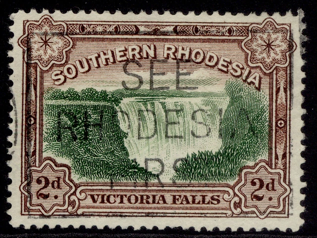 SOUTHERN RHODESIA GV SG29, 2d green & chocolate, FINE USED.