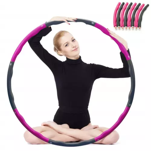 Hula Hoop Pondérée 1KG Cerceaux Mousse Rembourré pour Fitness Gym Exercice Yoga