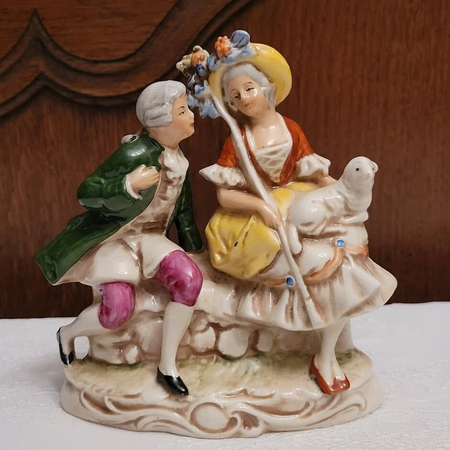 Saxeu FIGURINE EN PORCELAINE de saxe , couple de marqui et marquise , EUR 120 ...