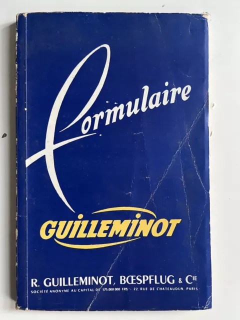 Catalogue plaques et films photographiques Formulaire Guilleminot Boespflug 1954