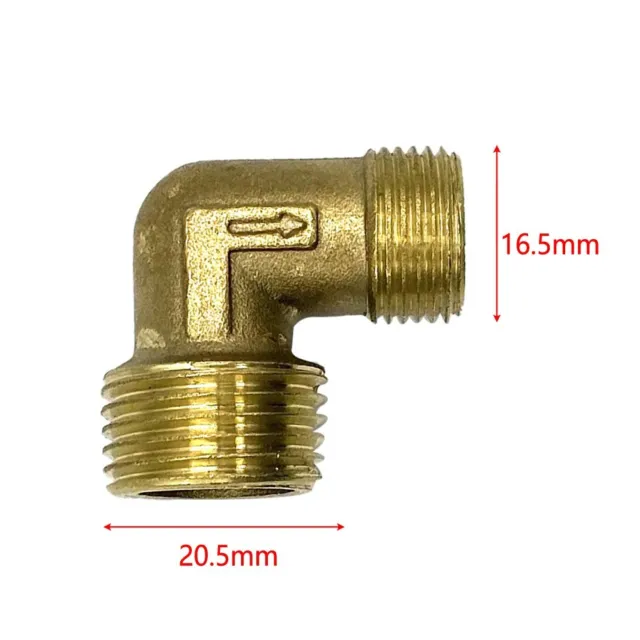 Air Compressor-Fittings Brass 20.5*16.5mm Male Thread Check Valve Elbow Coupler