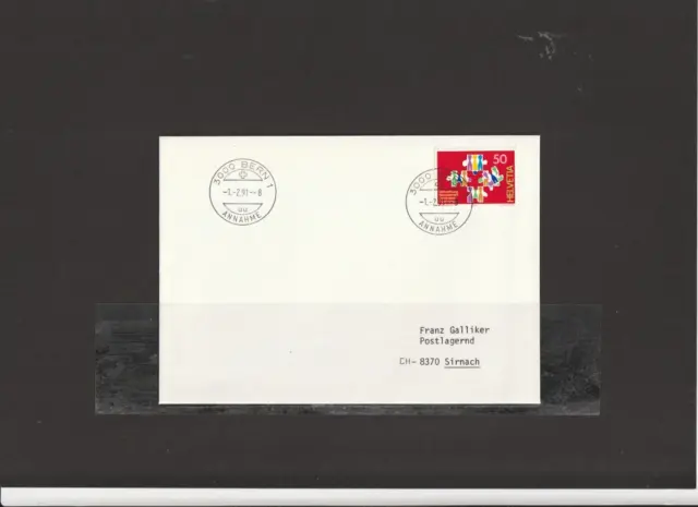 Schweiz - Beleg " 01.02.1991 Bern - Volkszählung "  XXX