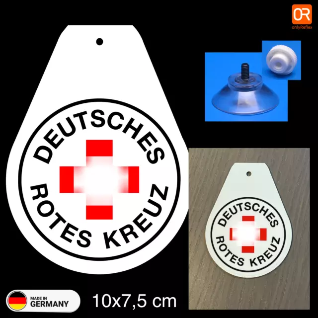 Deutsches Rotes Kreuz  Wappen, Schild mit Saugnapf