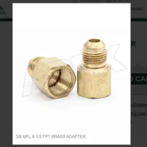 3/8 Mfl X 1/2 Fpt Brass Adapter # 46-68