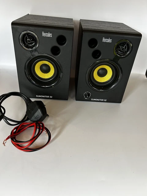 HERCULES DJ MONITOR 32 DJMonitor Black Active Studio Speakers x2 15W £ ...