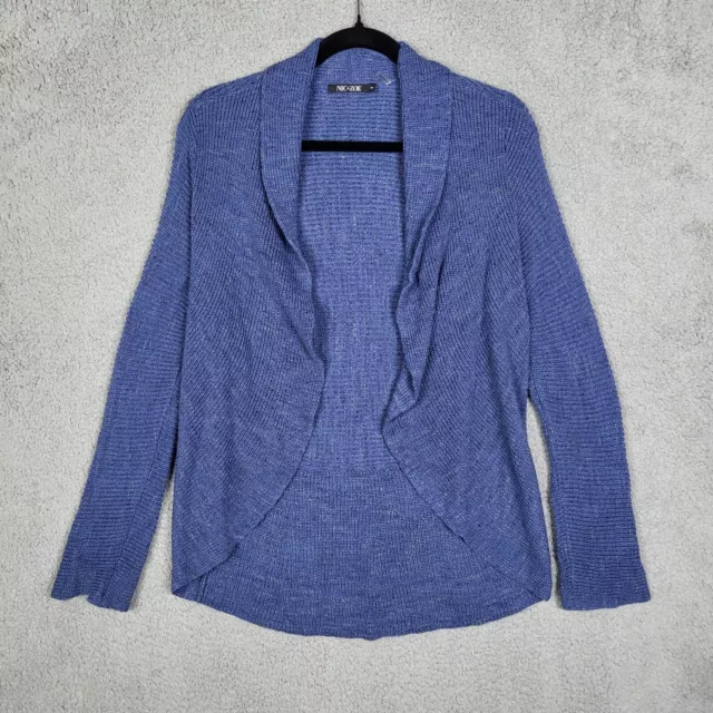 NIC + ZOE Women's blue Long sleeve open front cardigan Size S