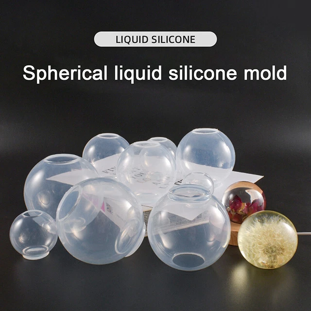 1 pieza molde de resina epoxi líquida estilo bola redonda espejo pulido molde de silicona I4Z8