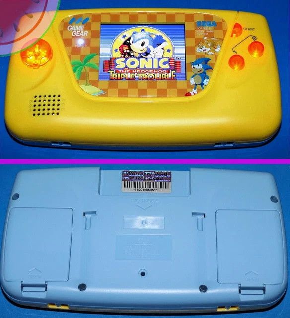 SEGA GAME GEAR System Modern BennVenn LCD Yellow Blue SONIC AND TAILS