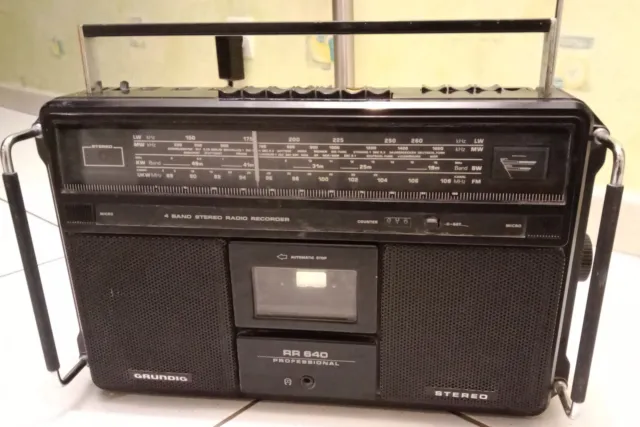 Grundig Rr 640 Professional Radio Stereo Boombox Fonctionne Vintage