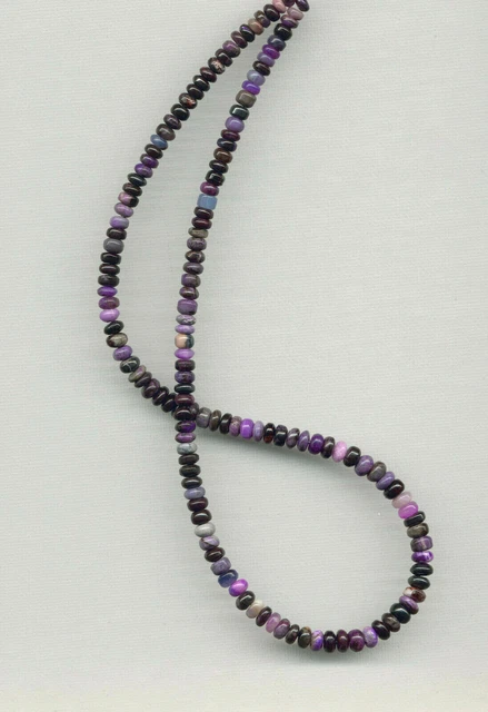 SUGILITE BUSTAMITE RICHTERITE 5-6MM PUEBLO RONDELLE BEADS - 18" Strand - 005E SUGILITE BUSTAMITE RICHTERITE 5-6MM PUEBLO RONDELLE BEADS - 18" Strand - 005E