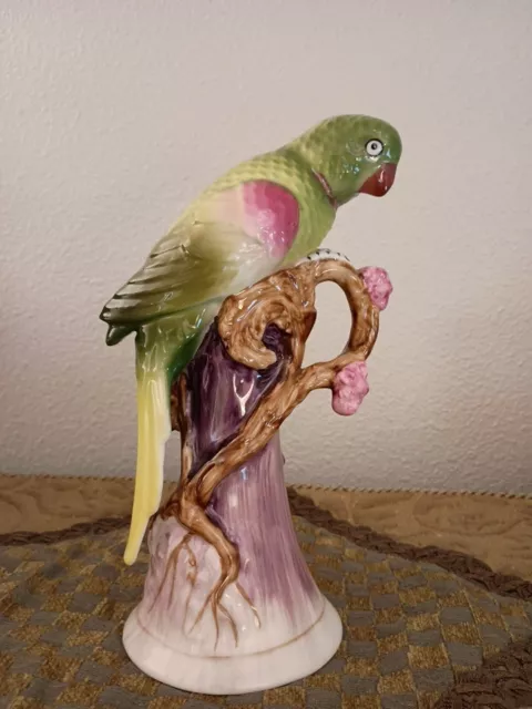 Coastline Imports Parrots figural cast Fine Porcelain  4.5"x9.25"