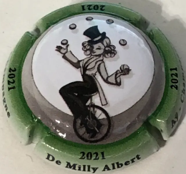 Capsule de champagne DE MILLY Albert (36o. cabaret contour vert 2021)