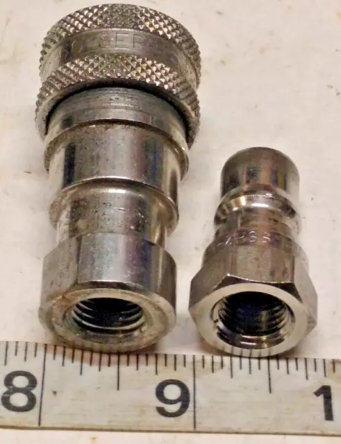 Set of Parker Hydraulic Quick Connect Hose Coupling 60 Series SH4-62 & SH4-63