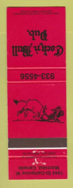 Matchbook Cover - Cock n Bull Pub Montreal QC