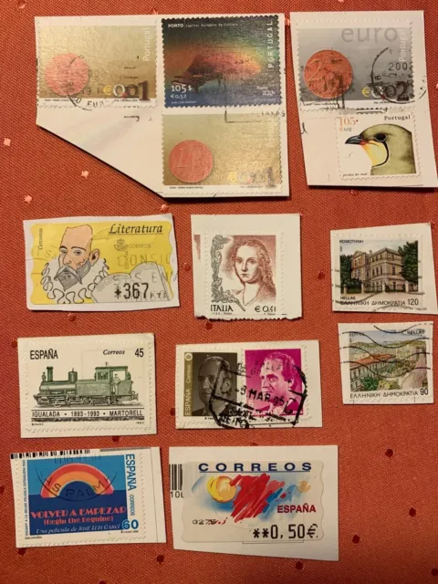 Briefmarken 14 Stk. gestempelt: Portugal, Spanien, Italien, Griechenland