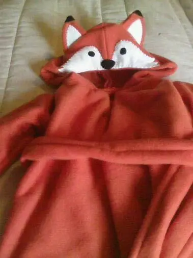 Child's / Adult Personalised Fox Dressing Gown. New. kids nightwear