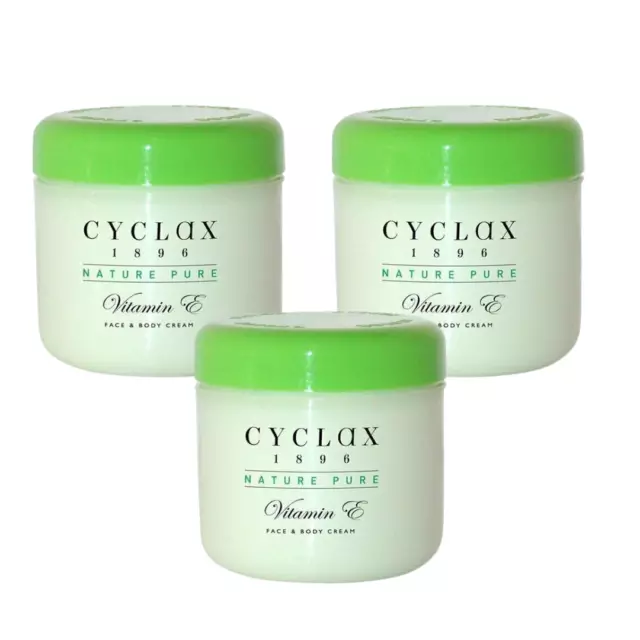 3 x Cyclax Nature Pure Vitamin E  Face & Body Cream 300ml