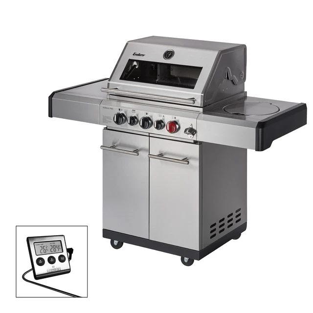 Gasgrill Enders KANSAS PRO 3 SIK TURBO Gas Grill - mit 3 Seitenbrenner Edelstahl