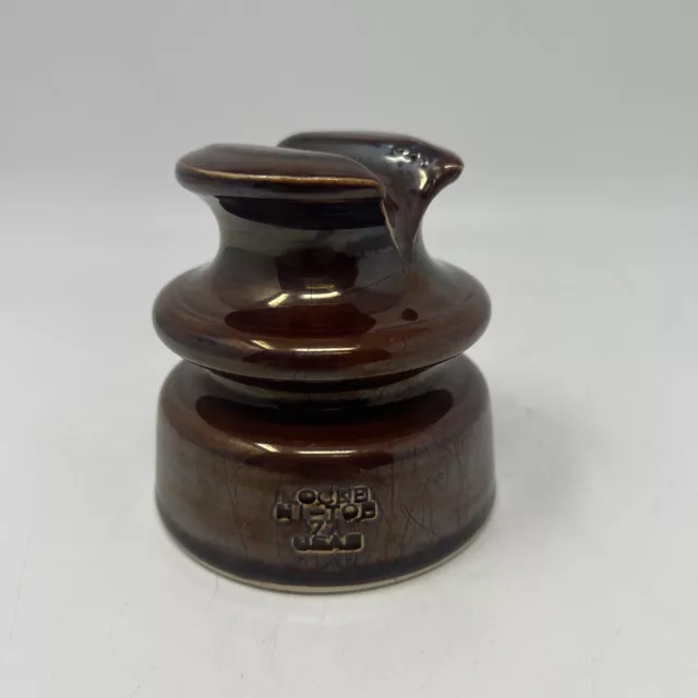 Vintage Rare Locke HI-Top 77 USA Porcelain Electrical Insulator Chocolate Brown