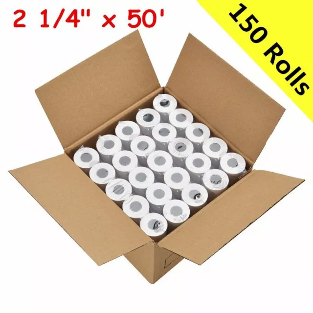 150 Rolls 2 1/4" x 50' Thermal Paper Credit Card POS Receipt for Ingenico ICT220