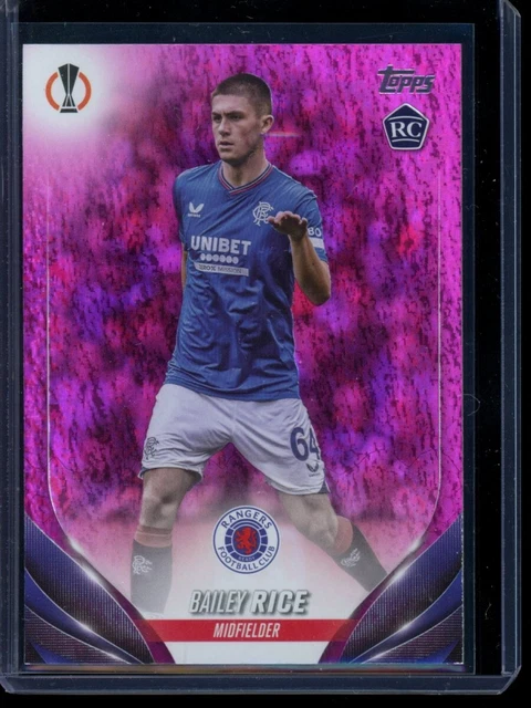 2023-24 TOPPS COMPETIZIONI UEFA per club Bailey Rice RC rosa scintilla ...