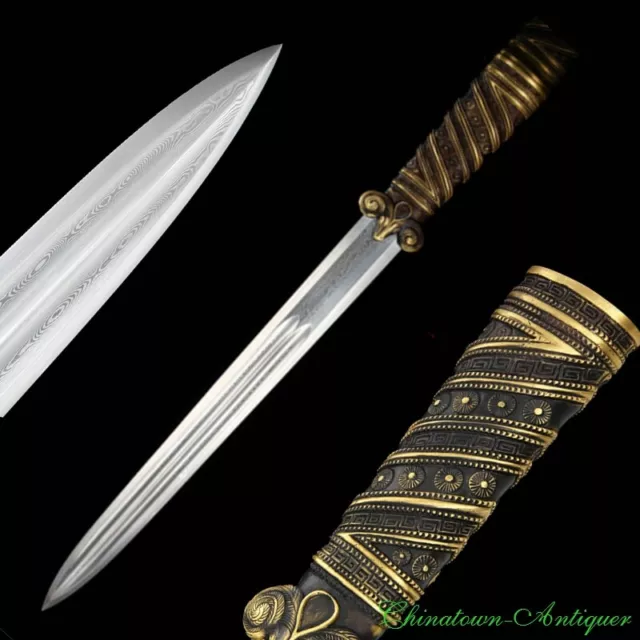 New Dragon Blade Evil Spirits Swords Hand Forged Pattern Steel Blade Sharp  #0047