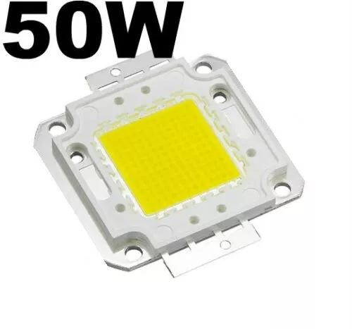 50W Chip Led COB 50W 32 - 34V DC/AC BIANCO FREDDO/CALDO  Ricambio Faro