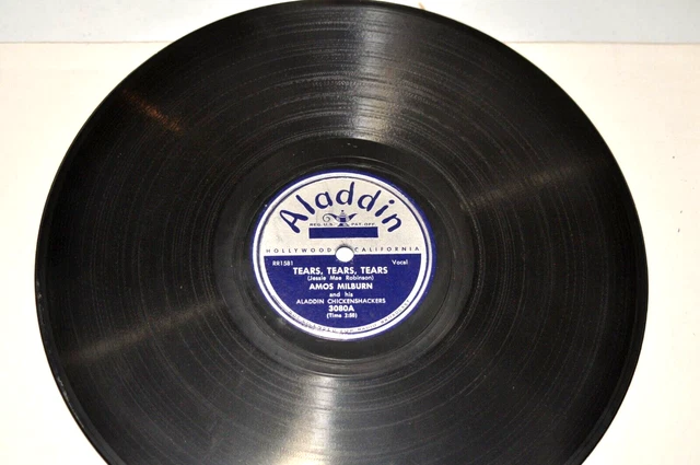 Amos Milburn 78 Rpm Tears, Tears, Tears / Let's Rock A While