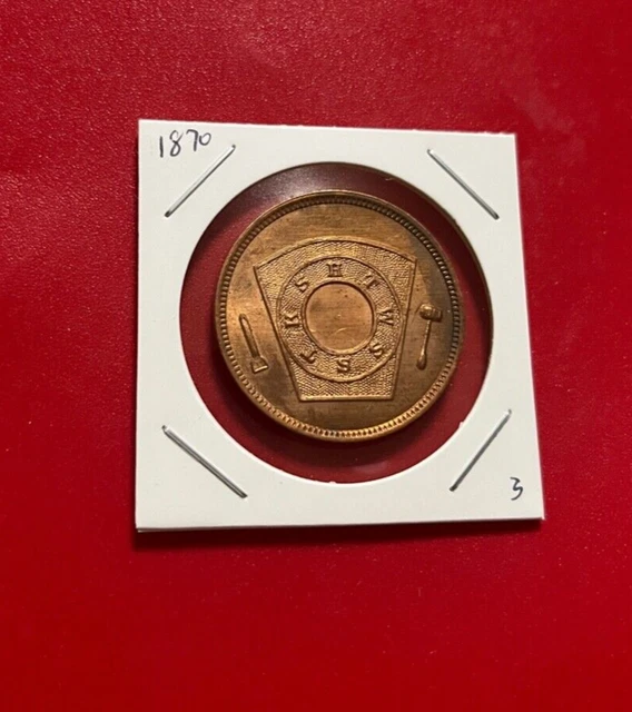 Tokens & Masonic Coins, Masonic, Freemasonry, Fraternal