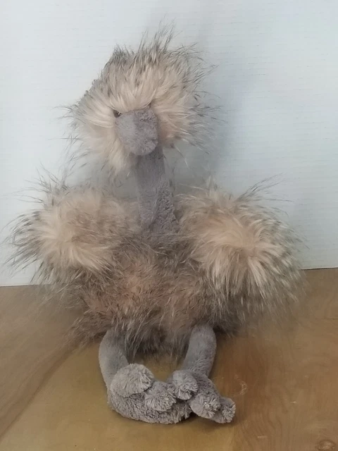 Jellycat Odette Ostrich 20" Soft Plush Stuffed Toy Animal NEW ODE20 Pink Gray