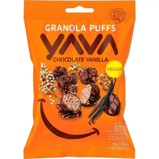 YAVA Chocolate Vanilla Granola Puffs 50g