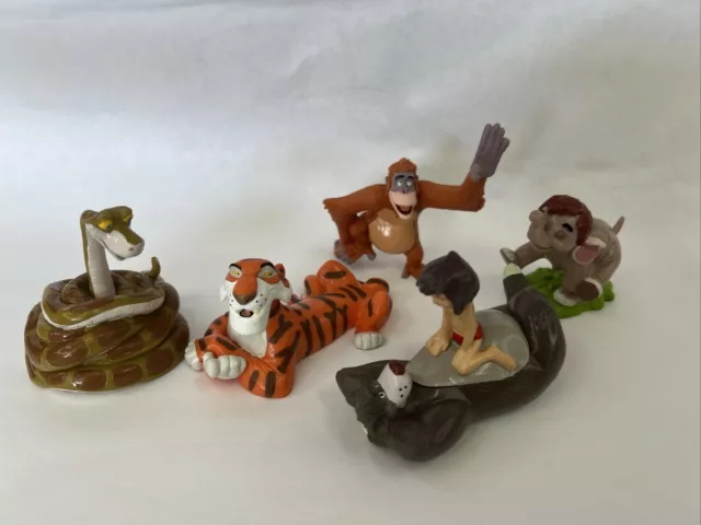 JUNGLE BOOK DISNEY APPLAUSE 1993 PVC FIGURES LOT OF 5 Kaa Khan Baloo Louie & Jr