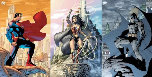 Batman 608 Superman 7 Wonder Woman 1 Jim Lee Trinity Foil Set Dc Comics 2023