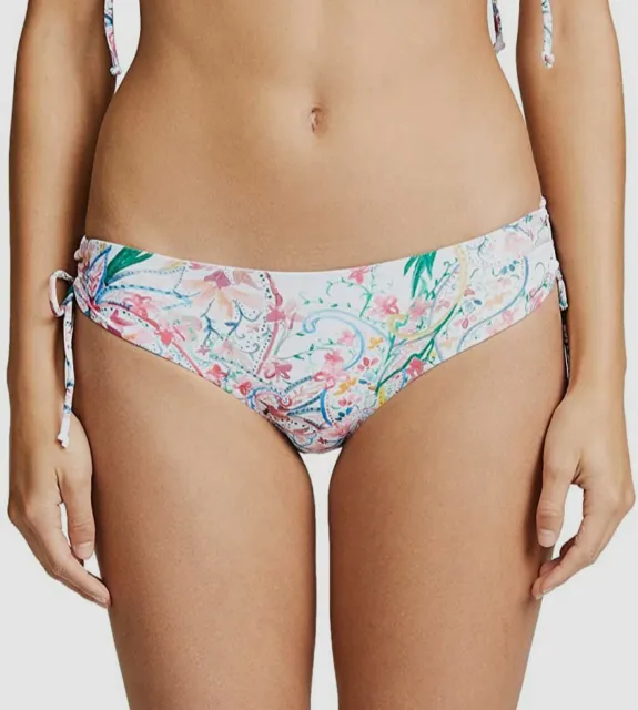 $130 L*Space Women White Ella Reversible Strappy Stretch Bottom Swimwear Size XS