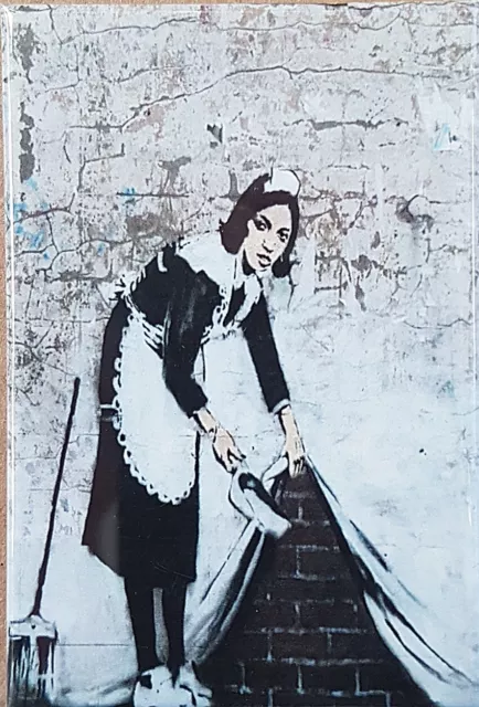 Banksy Soubrette/Brique Mural Acier Réfrigérateur Aimant (Se )
