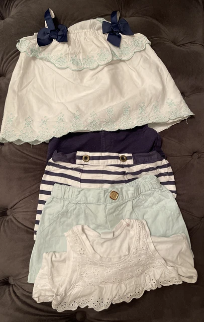 Pacchetto estivo per ragazze 18-24 mesi pantaloncini top romano spagnolo